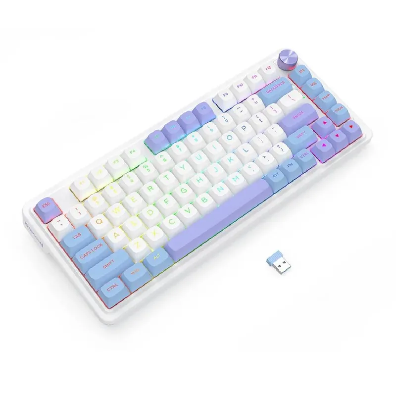 REDRAGON - Teclado Gamer Inalámbrico Redragon Ucal Max K673 RGB Ingles Sw Red
