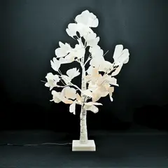 CARIBEE - Lampara Arbol Con Hojas 24 LEDs Blanco Cálido Decorativo
