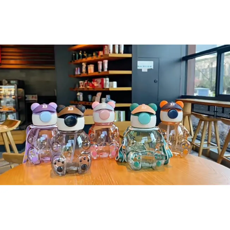 HOMEY - Pack De 2 Botellas De Agua Diseño De Ositos  Colores Surtido