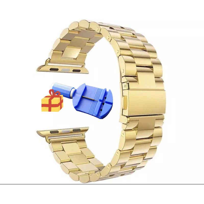 GENERICO - Correa Acero Eslabones Para Apple Watch 42-44-45-46-49MM