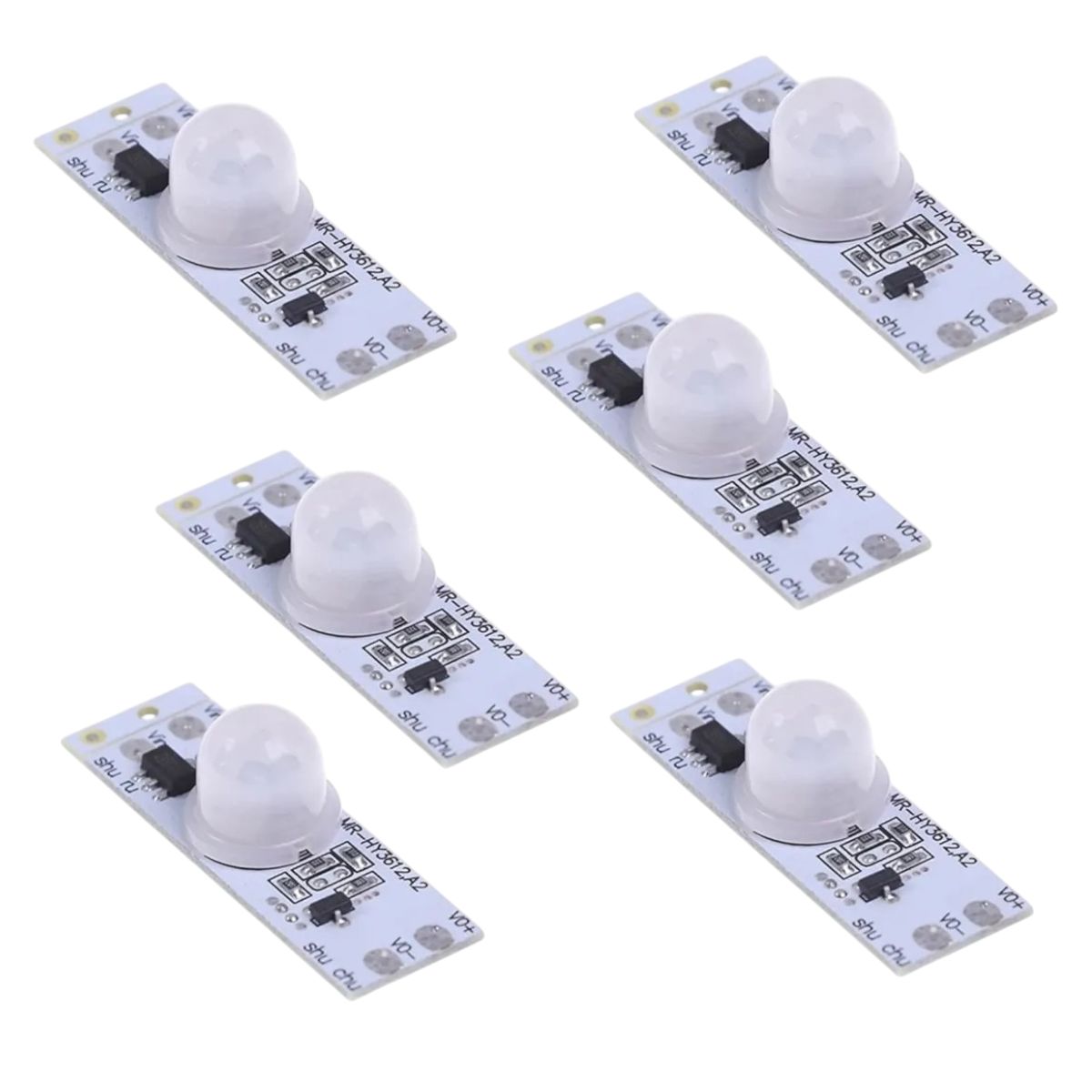 GENERICO - 6 Sensores De Movimiento Presencia Placa Mini 12V (máx 25w)
