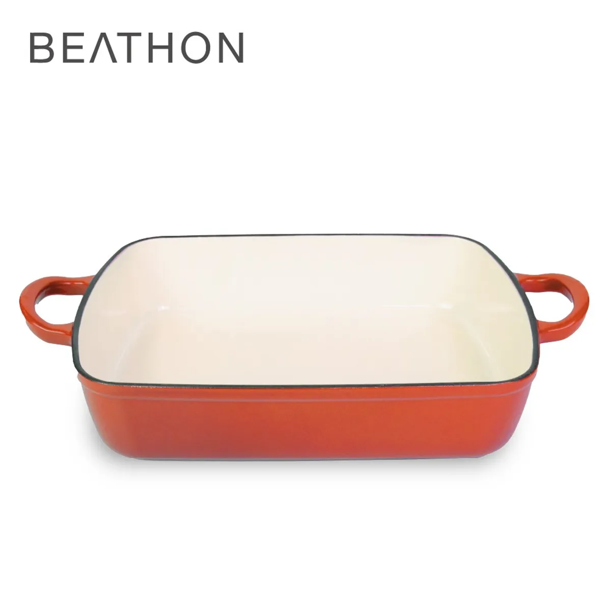 BEATHON - Fuente Rectangular Horno Hierro Fundido 33cm Roja Beathon