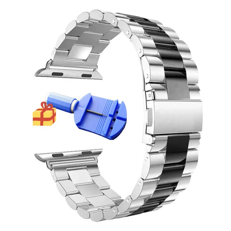GENERICO - Correa Acero Eslabones Para Apple Watch 38-40-41MM
