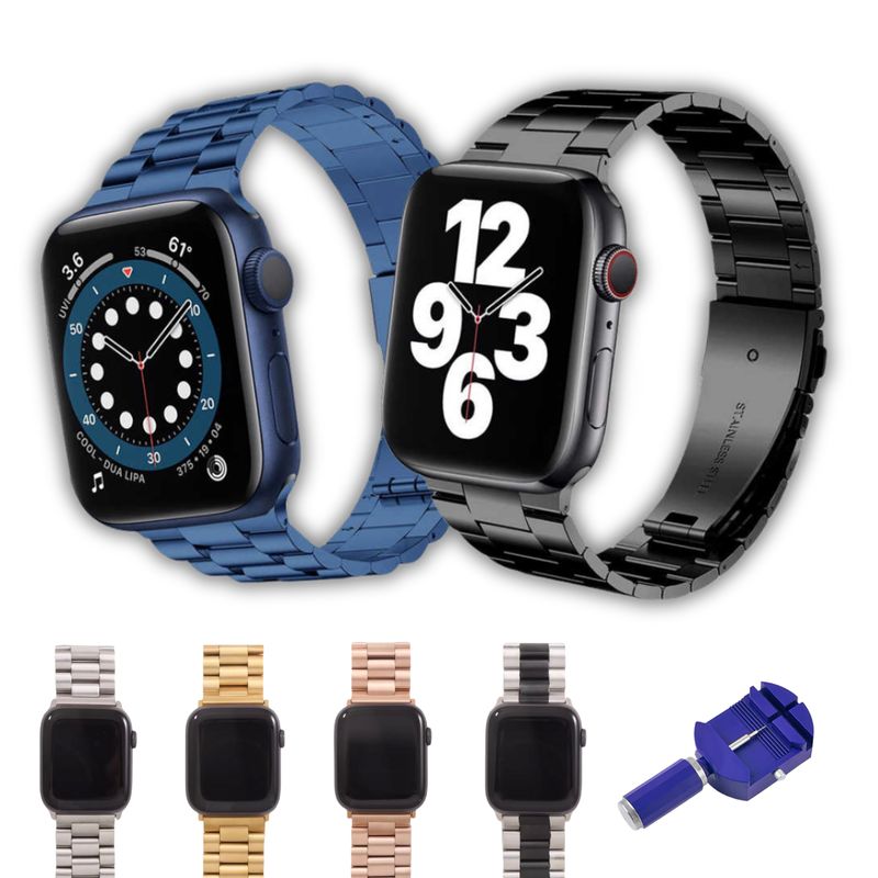 GENERICO - Correa Acero Eslabones Para Apple Watch 38-40-41MM