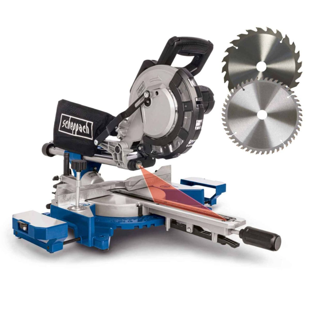 SCHEPPACH - Ingleteadora Telescopica Pro 8 1/2  - Scheppach + 2 Discos