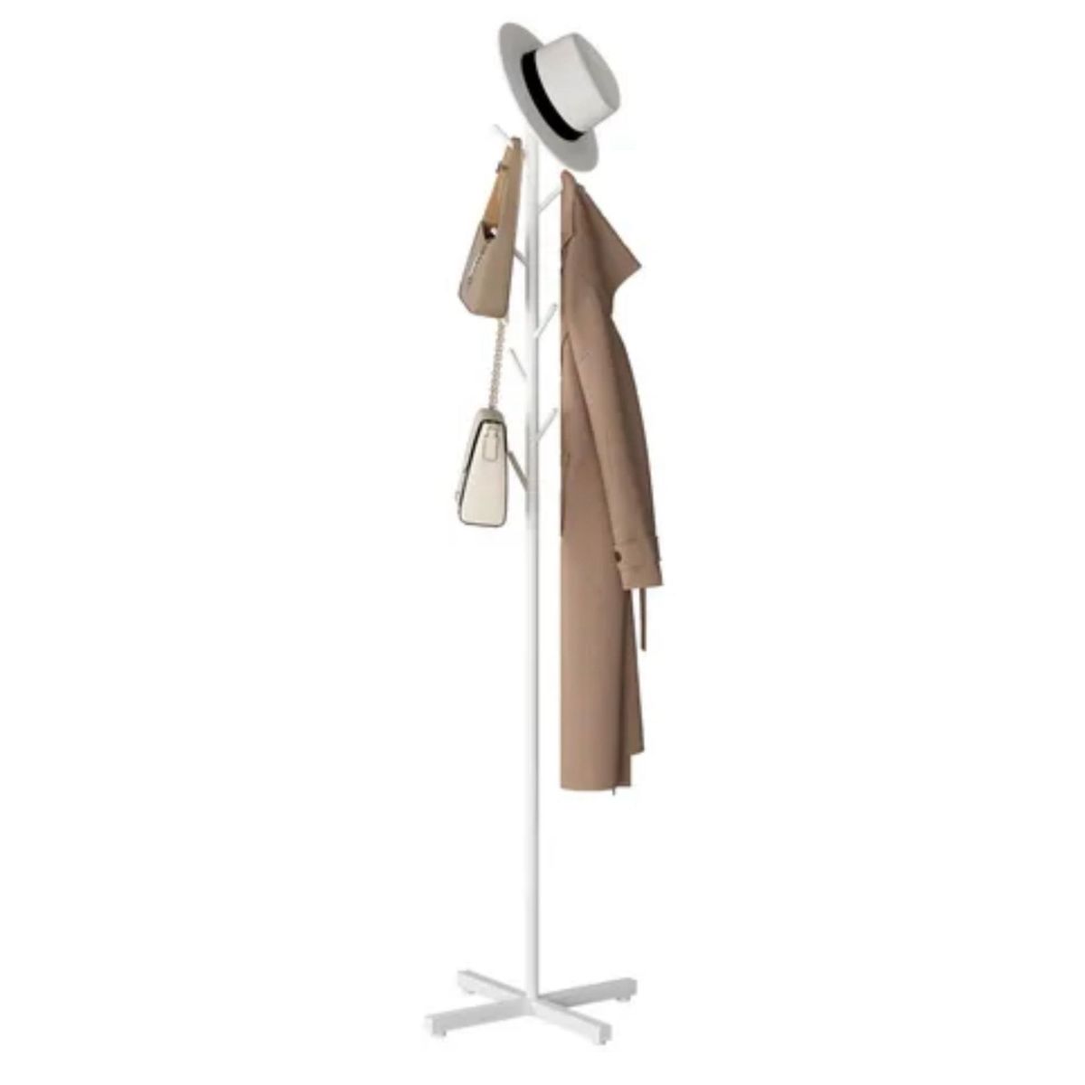 HABITA2 CHILE - Perchero Pie White -8 Ganchos