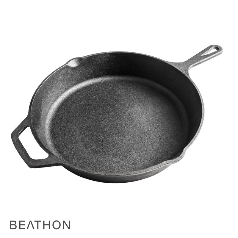 BEATHON - Sartén Redondo Iron Cast Hierro Fundido 26 Cm Negro Beathon