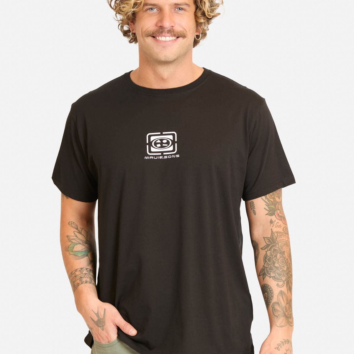 MAUI AND SONS - Polera MC Leonel Negro Hombre Maui And Sons - Negro