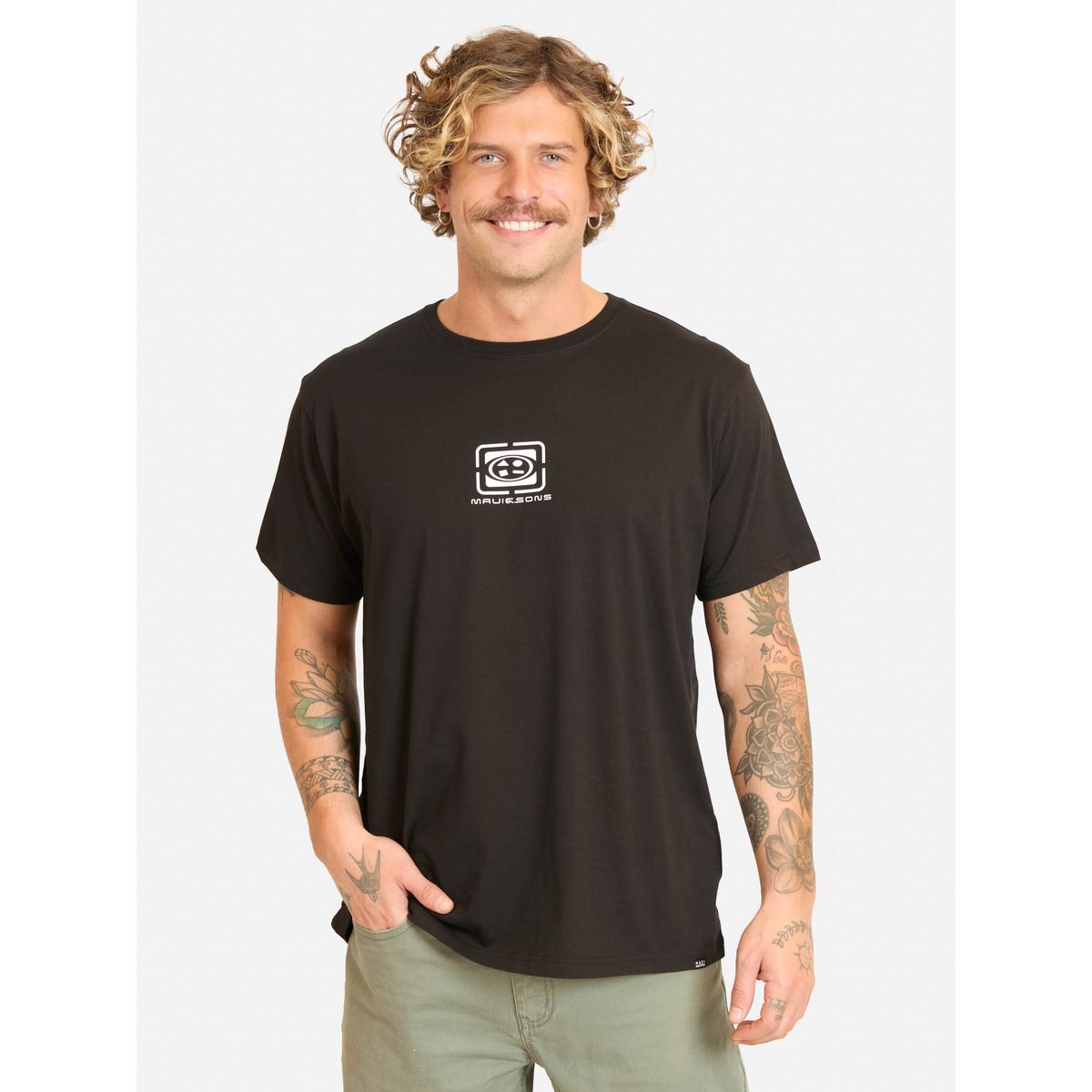 MAUI AND SONS - Polera MC Leonel Negro Hombre Maui And Sons - Negro