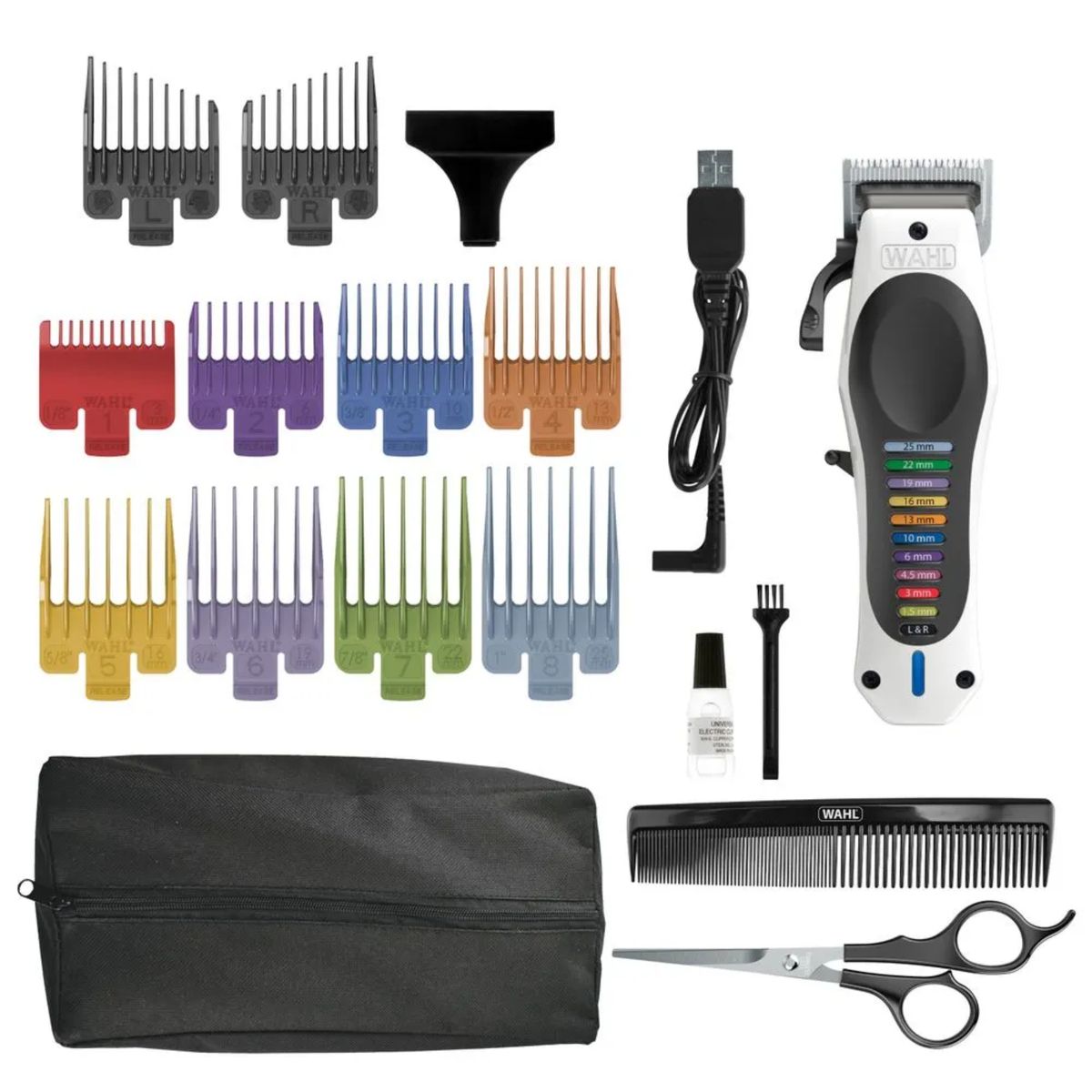 WAHL - Maquina Cortadora De Pelo Wahl Color Pro Inalambrica 18pzs