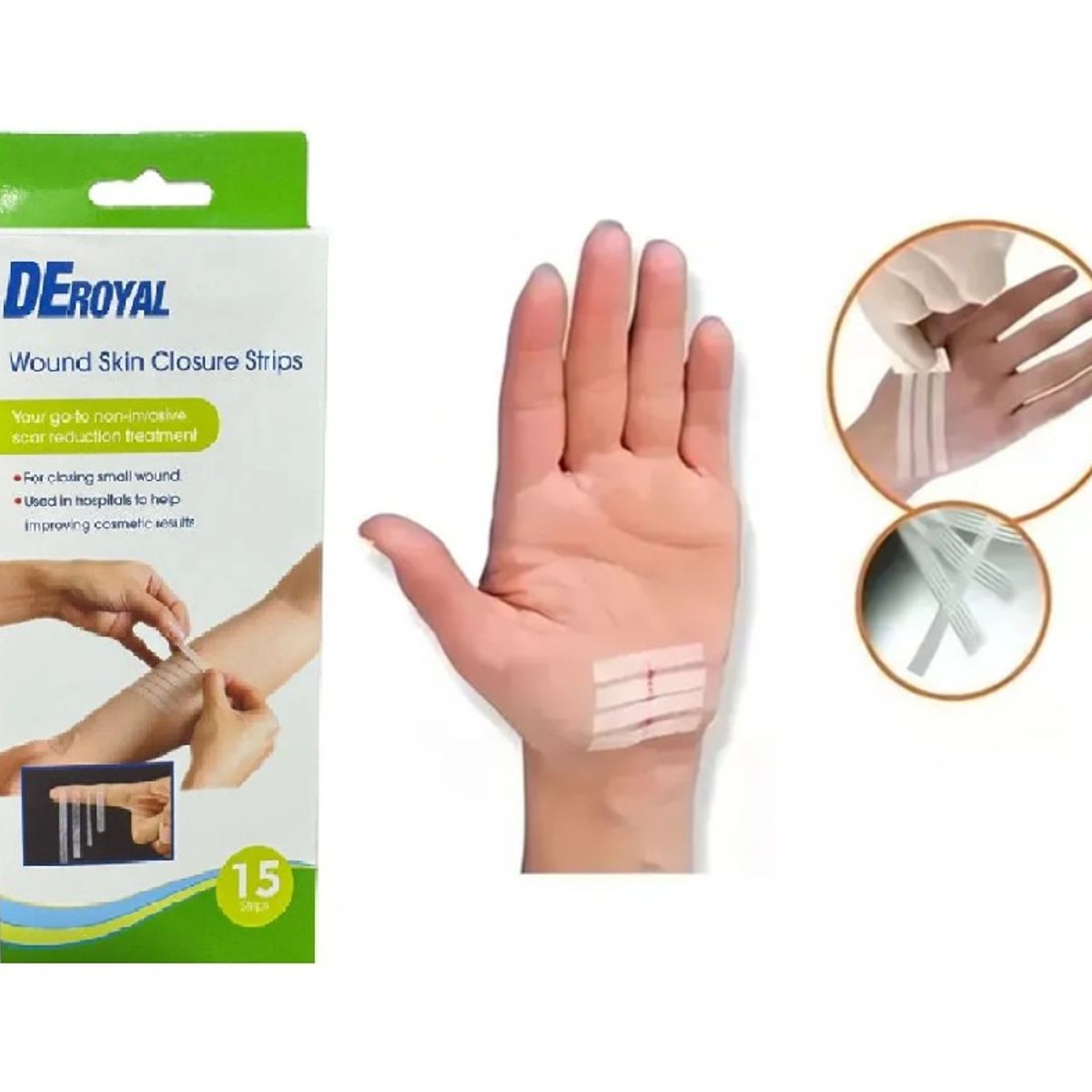 GENERICO - Sutura Adhesiva Para Cerrar Heridas 18 Tiras De Sutura