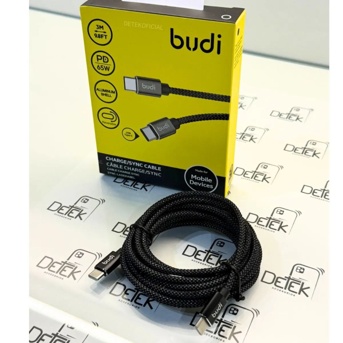 GENERICO - Cable Para iPhone Android Reforzado 3m Carga Rápida 65w