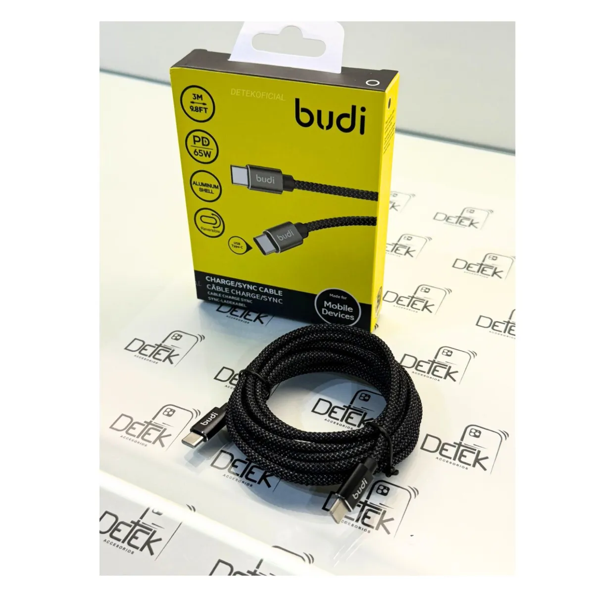 GENERICO - Cable Para iPhone Android Reforzado 3m Carga Rápida 65w