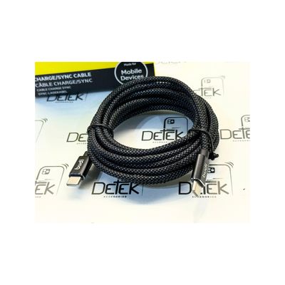 Imagen 2 del producto Cable Para iPhone Android Reforzado 3m Carga Rápida 65w