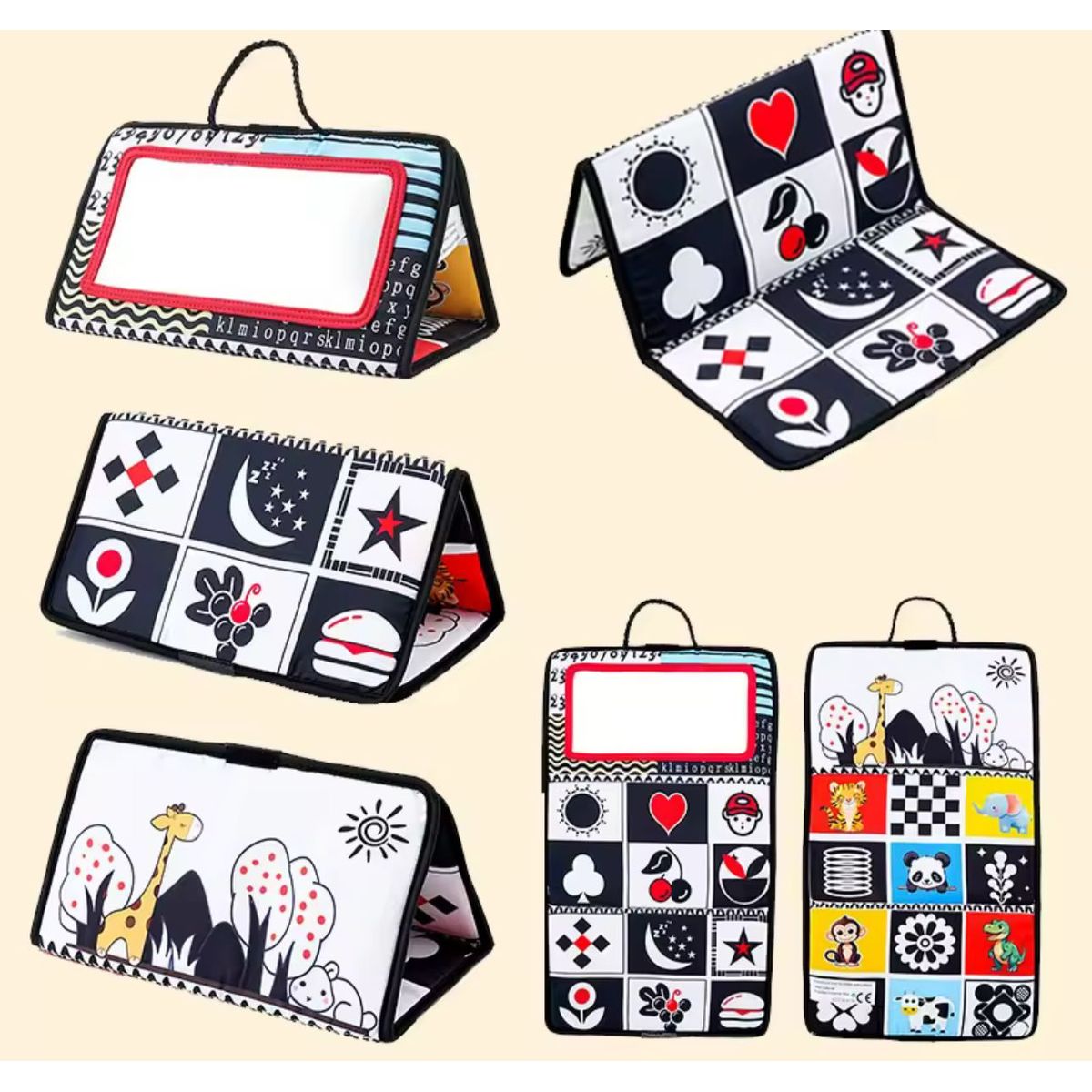 GENERICO - 3in1 Juguetes Sensoriale Espejo Y Libro De Tela