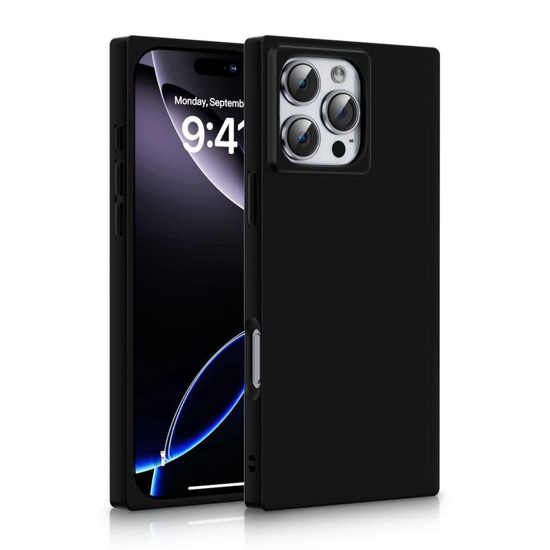 KBOD - Carcasa Cuadrada Kbod Blox Color Para iPhone 13 y 14 Negro