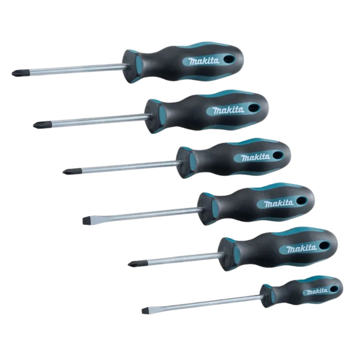 MAKITA - Set Destornilladores Makita 6PZS SL4/SL5.5/PH1/PH2/PZ1/PZ2