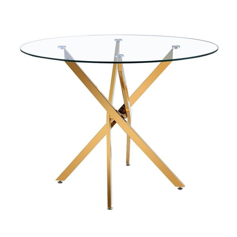 HABITA2 CHILE - Mesa de comedor de vidrio redonda Dubai - 80 cm