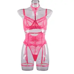 VELVET - Set Lenceria Berlin Fuscia Mujer