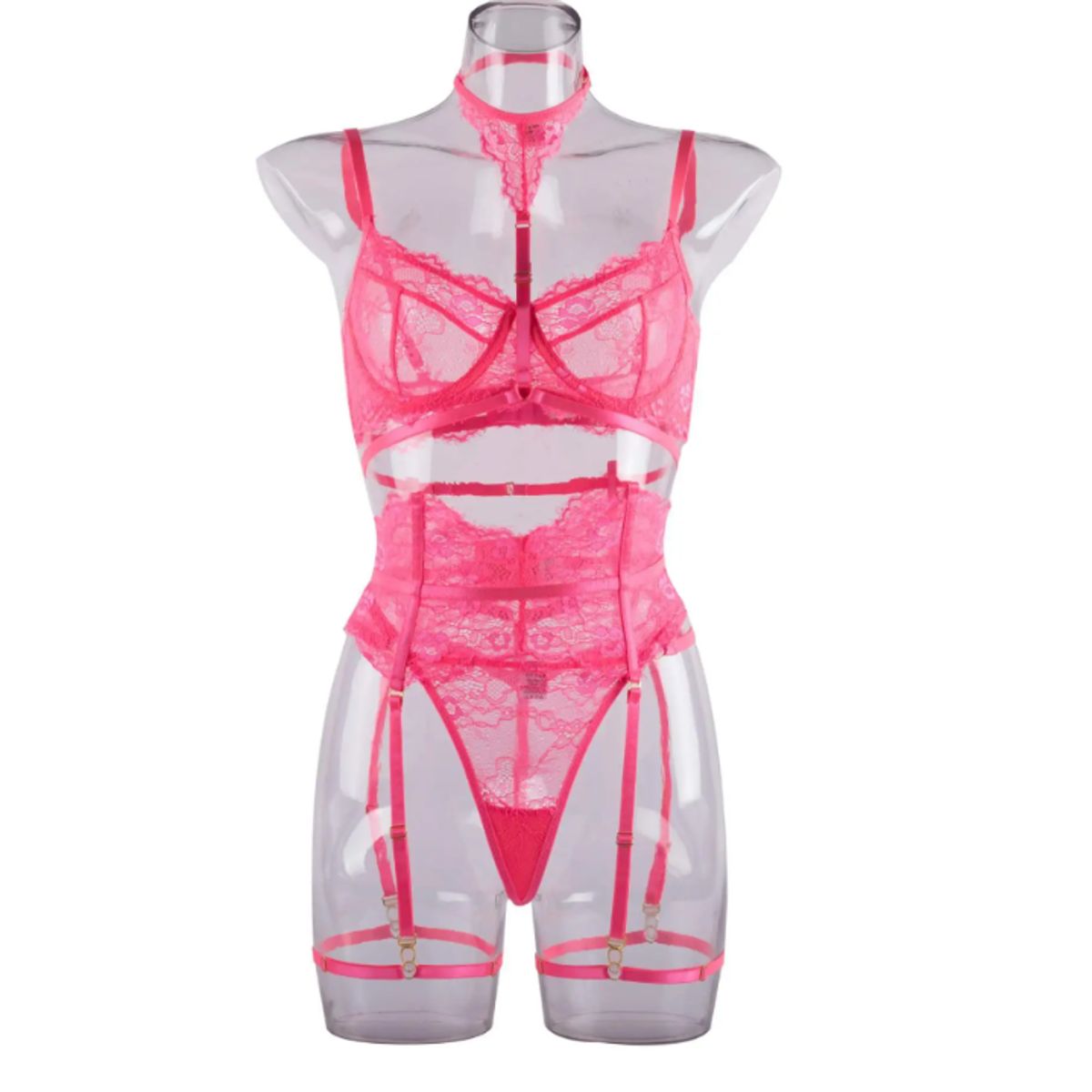 VELVET - Set Lenceria Berlin Fuscia Mujer