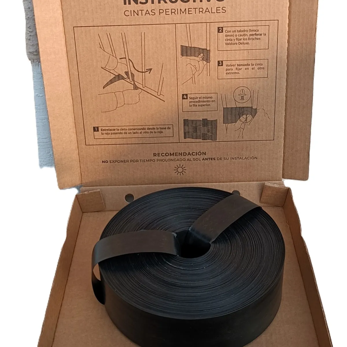 VALSTORE DECO Y DESIGN - Cinta cubre cercos Negro Valstore 2,5 M2, Ancho 65 mm, incluye broches