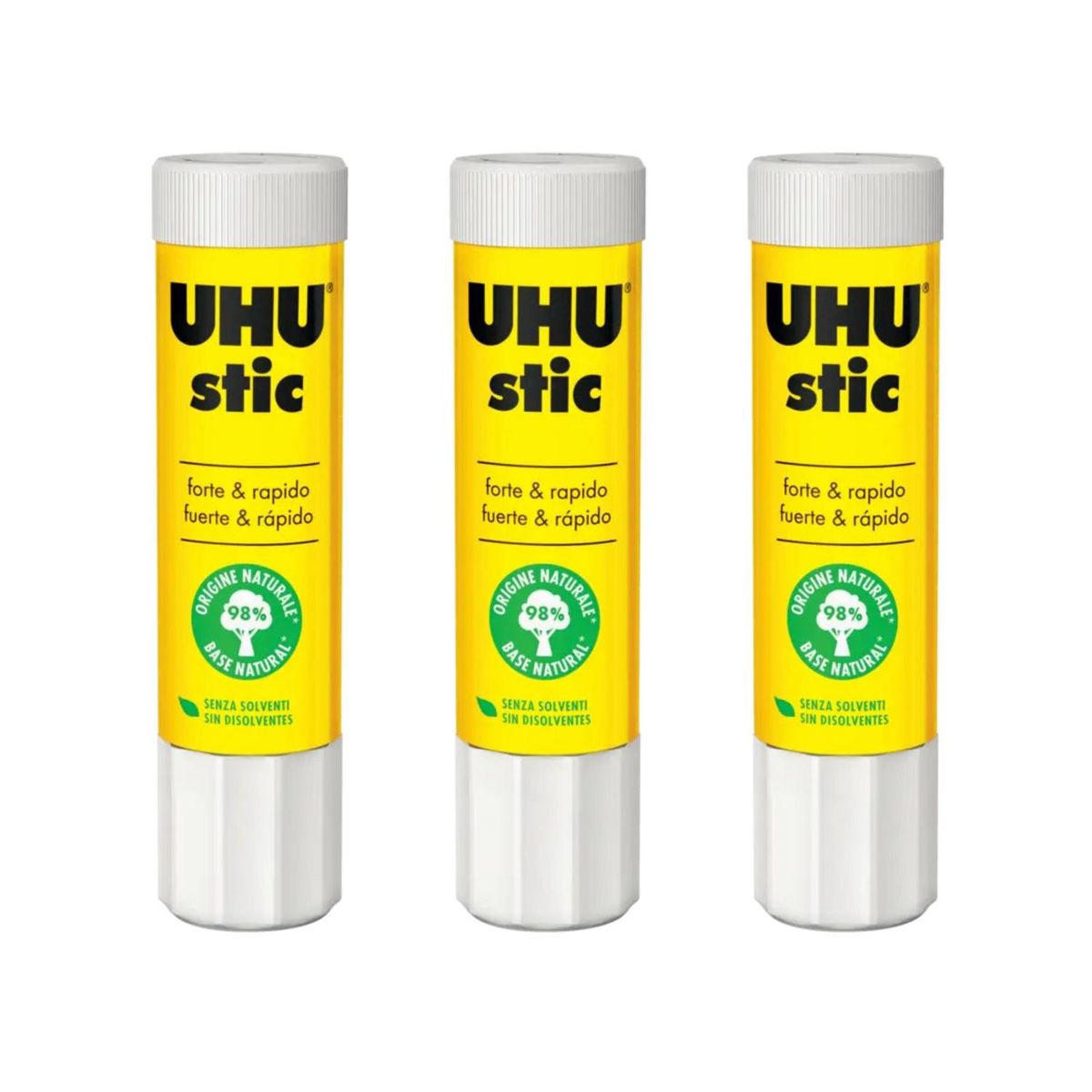 UHU - Uhu Stic Pegamento Adhesivo En Barra 21grs 3 Unid