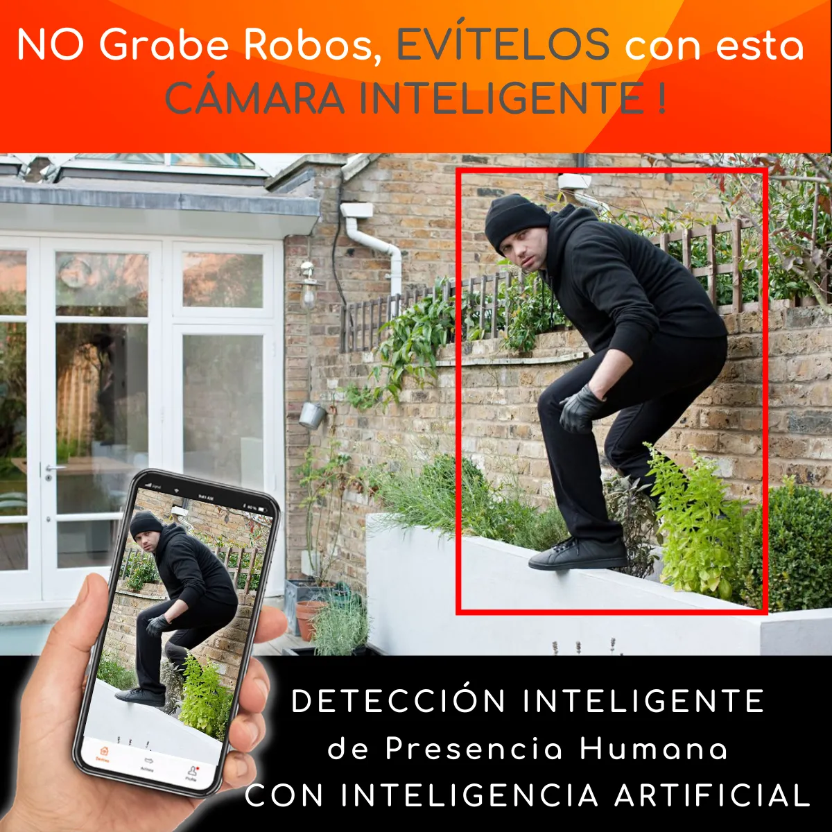 Kit 4 Cámara Wifi Inteligente Full HD-Audio-Detección Movimiento + Memorias, marca D MOTICA - Foto 2