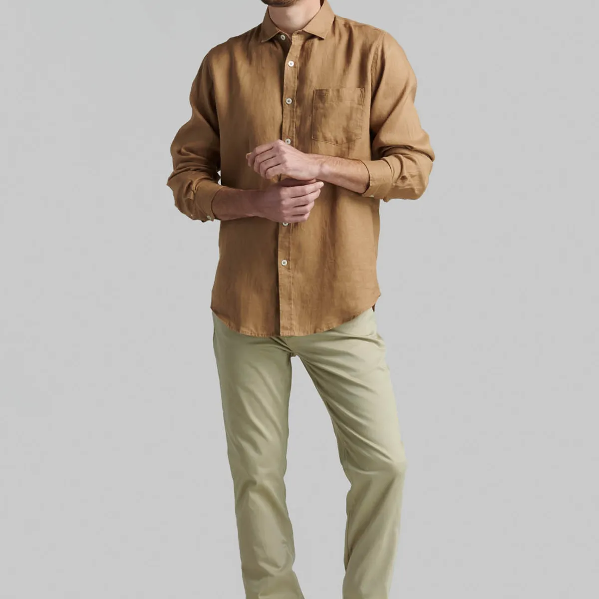 FEROUCH - Camisa Lino Green Bay Café Ferouch