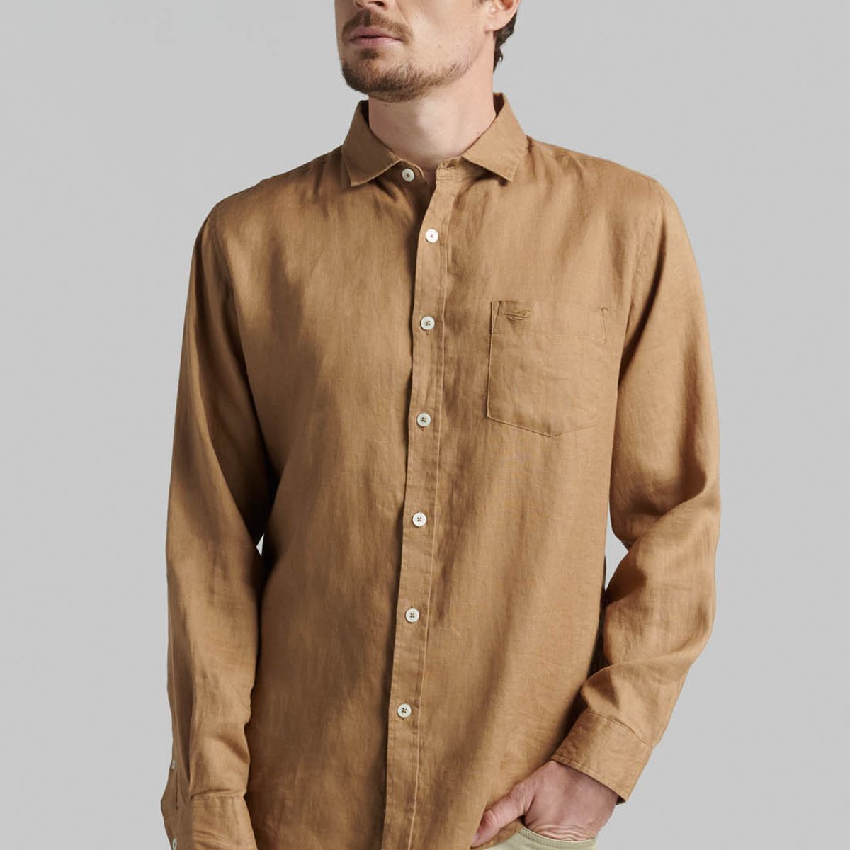 FEROUCH - Camisa Lino Green Bay Café Ferouch