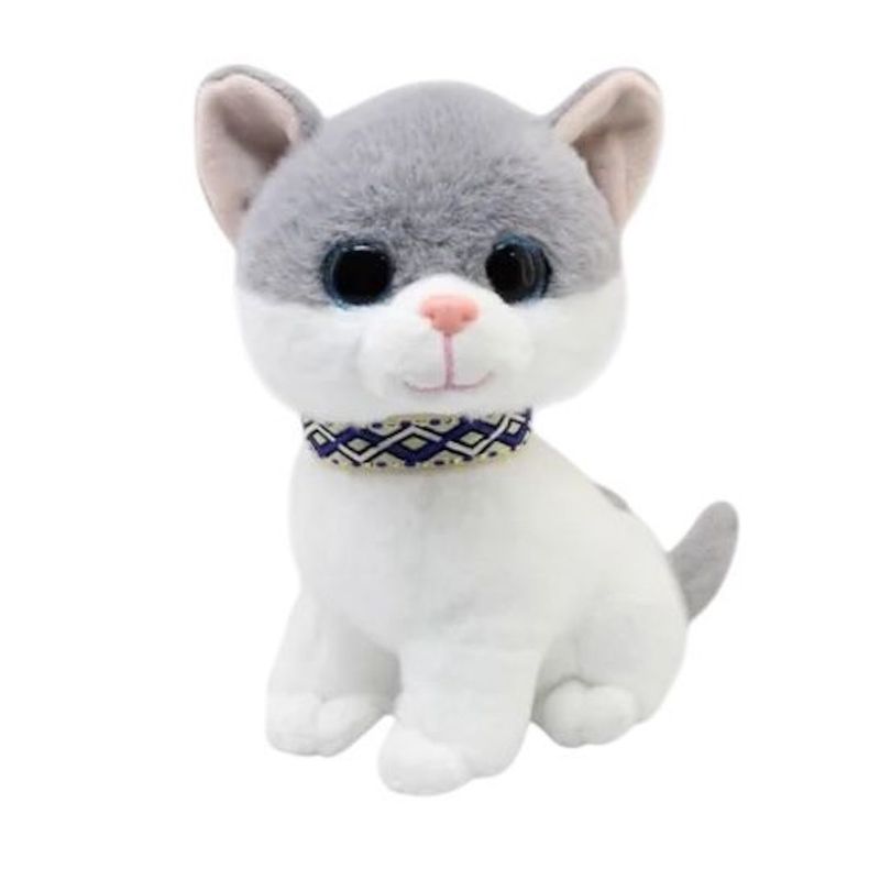 OEM - Peluche De Gato Sentado Ojos Claros Peluche Cat Tierno