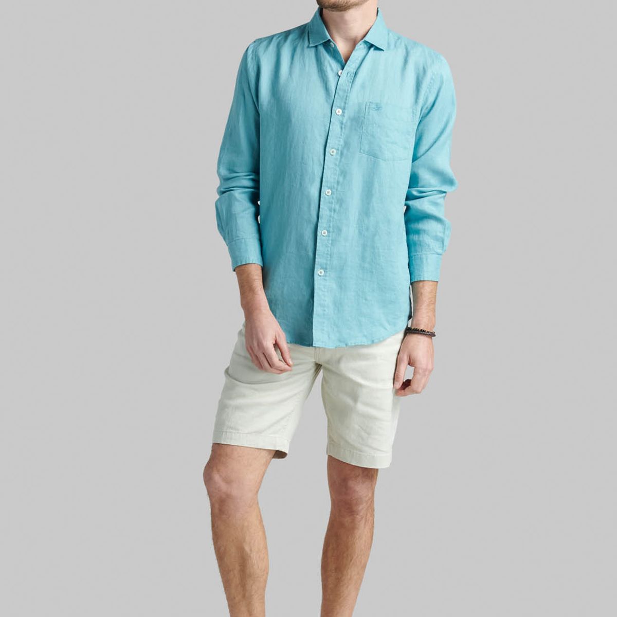 FEROUCH - Camisa Lino Green Bay Verde Ferouch