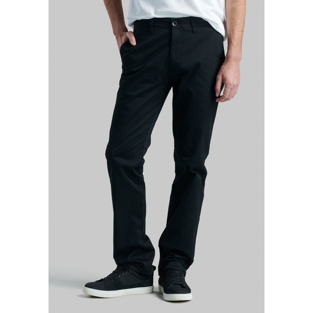 FEROUCH - Pantalón Twill Without Pleats L/33 Business Negro Ferouch