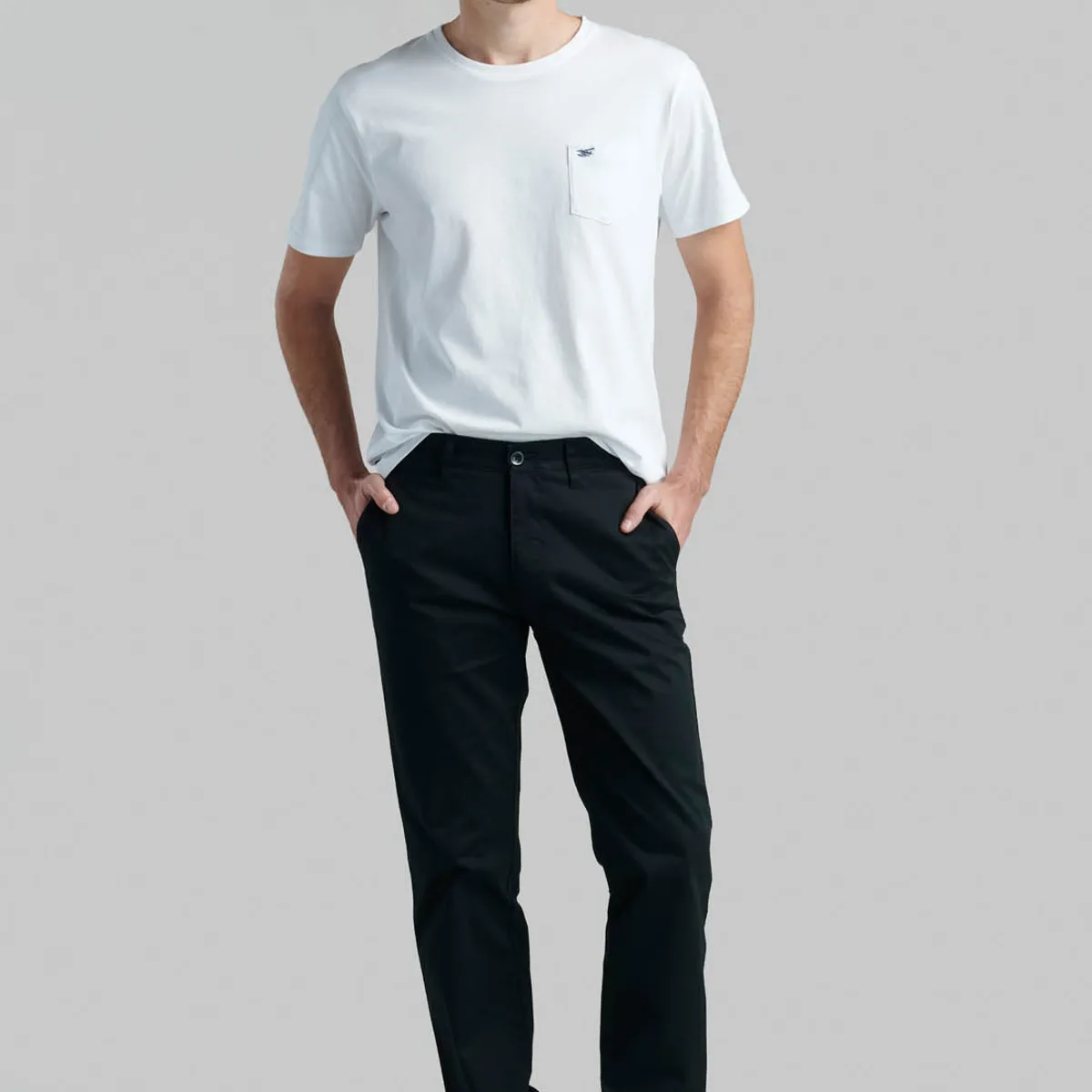 FEROUCH - Pantalón Twill Without Pleats L/33 Business Negro Ferouch
