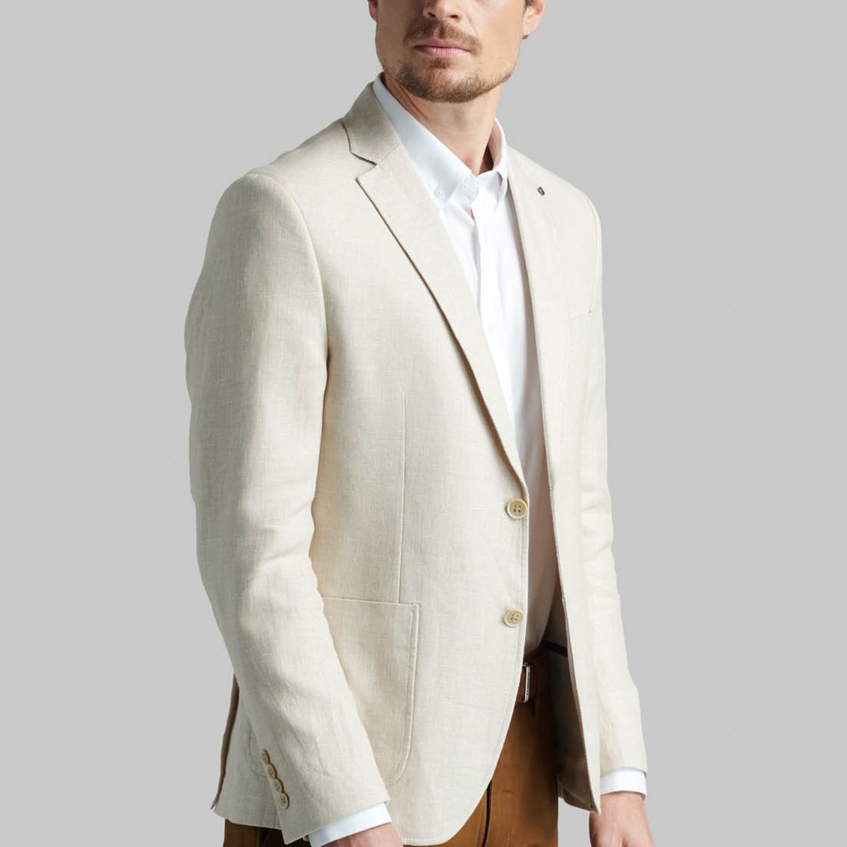 FEROUCH - Blazer Lino Beige Ferouch