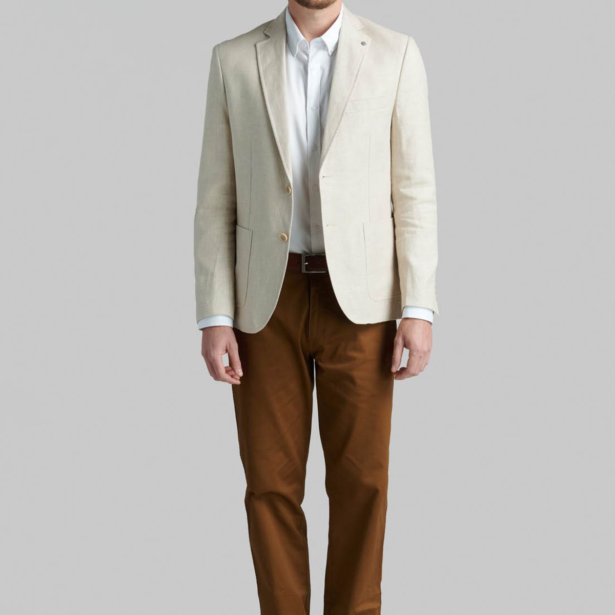 FEROUCH - Blazer Lino Beige Ferouch