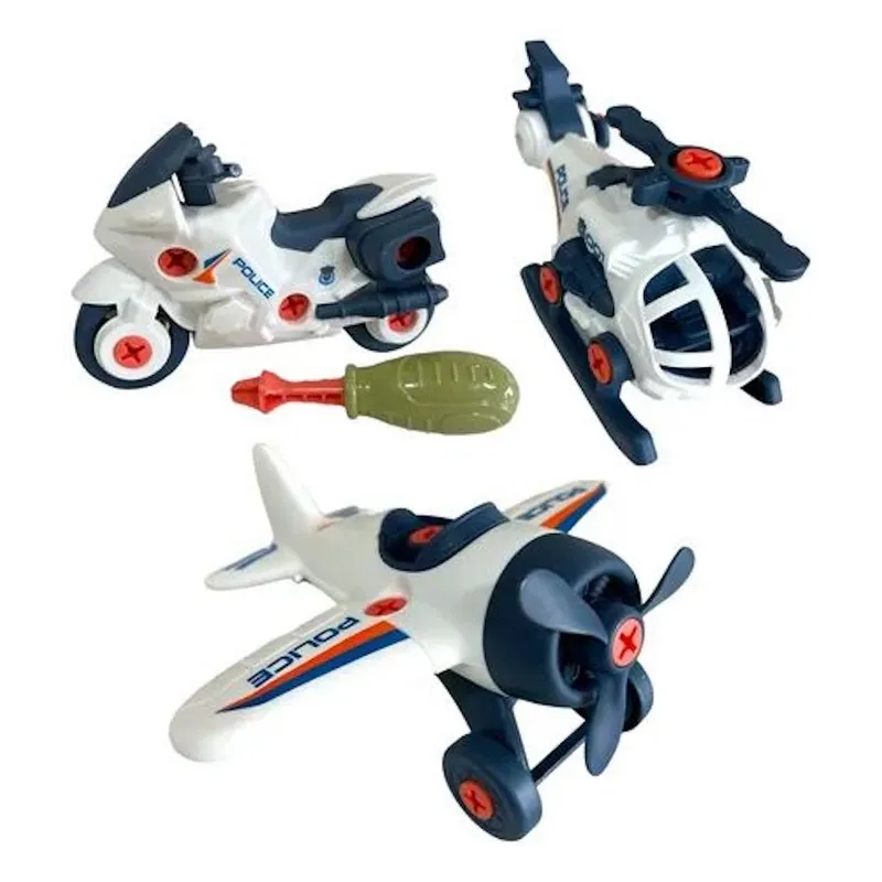 OEM - Set Automoviles Avion Helicoptero Moto Niños Juguete