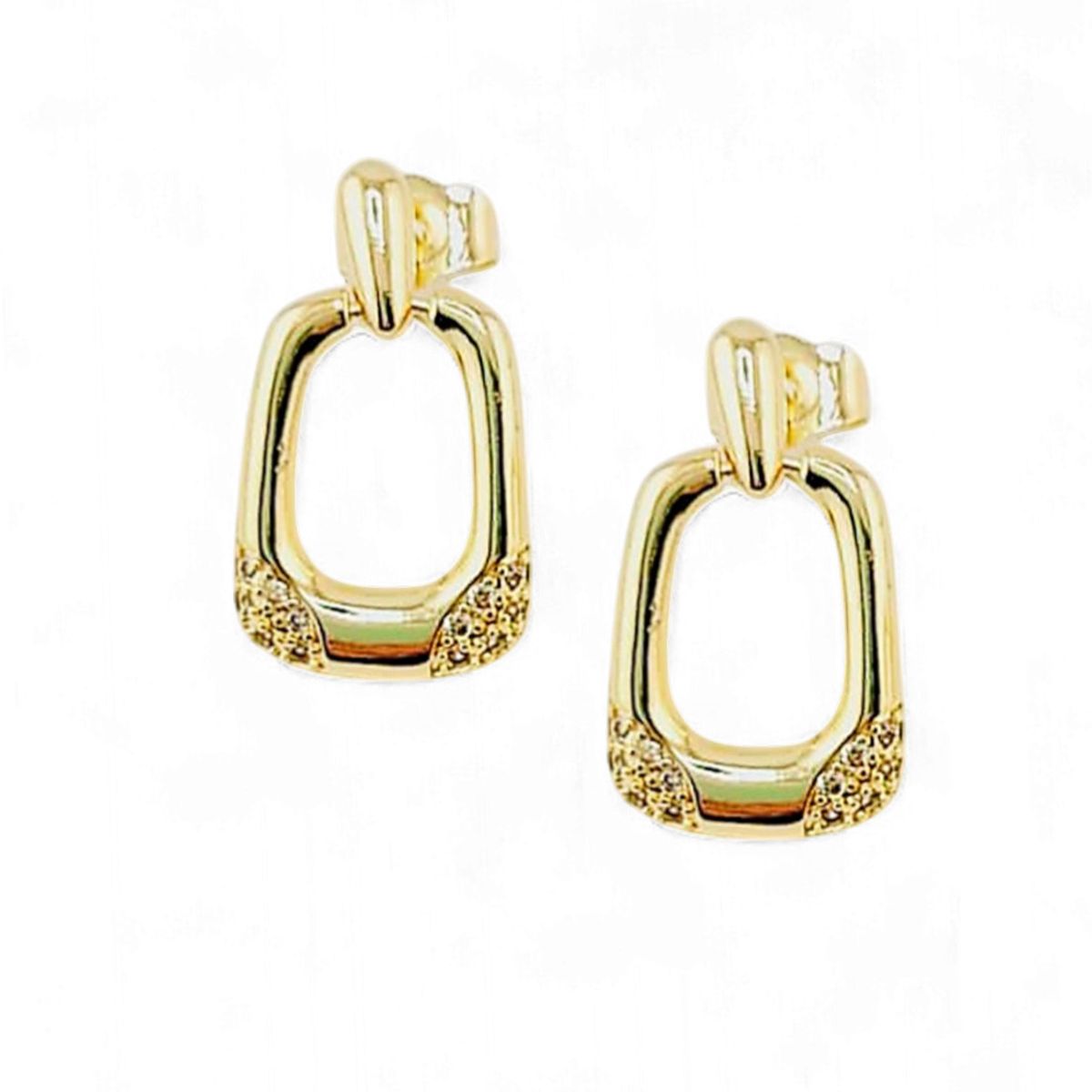 JOYAS MONTERO - Aros Olivia Gold Baño Oro 24K