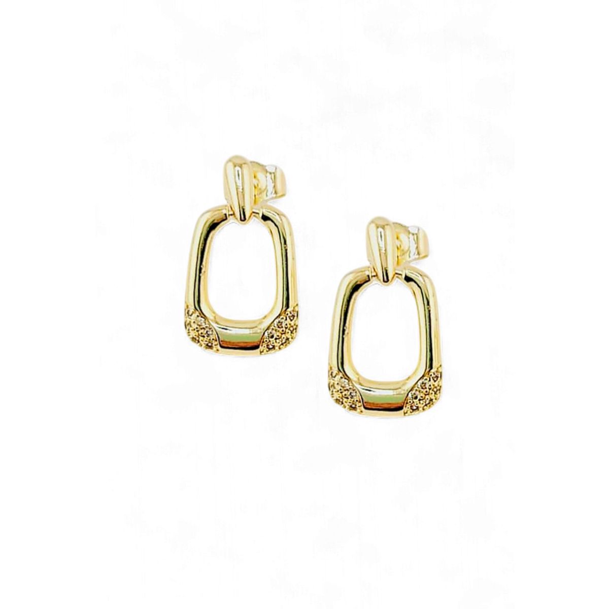 JOYAS MONTERO - Aros Olivia Gold Baño Oro 24K
