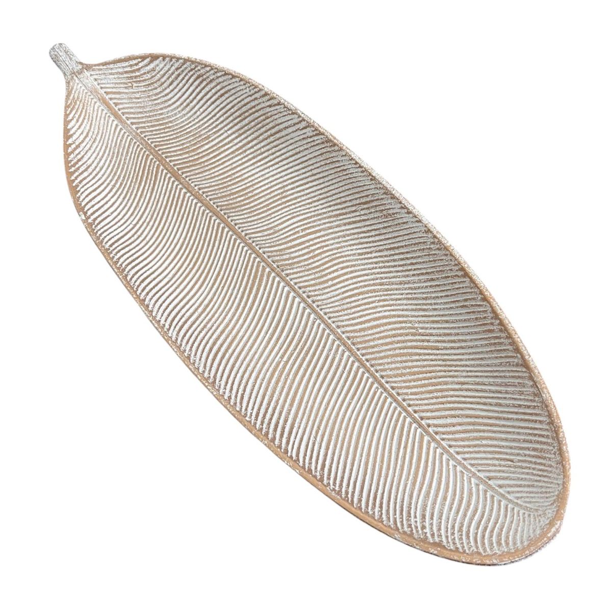 OEM - Bandeja De Frutas Verduras Frutero Centro Mesa Hoja 40x14cm