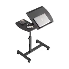 GENERICO - Mesa Auxiliar Ajustable con Ruedas para Notebook Ideal para Cama o Sofá