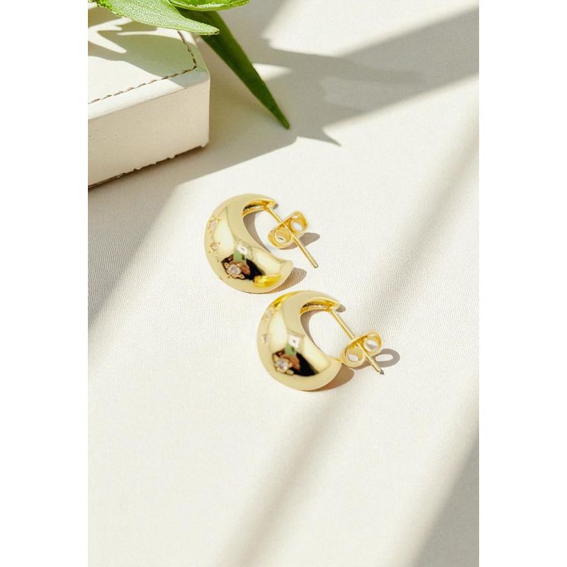 JOYAS MONTERO - Aros Roberta Gold Baño Oro 24K
