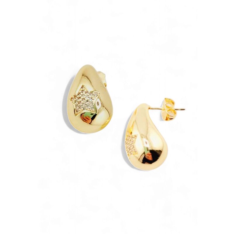 JOYAS MONTERO - Aros Vicenta Gold Baño Oro 24K