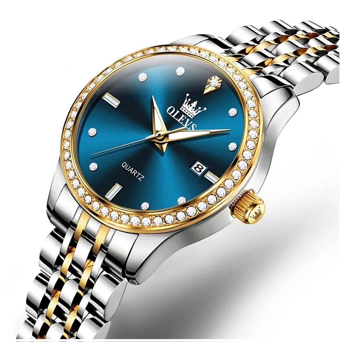 GENERICO - Reloj de Pulsera Lujo Mujer Cuarzo Circonias brillantes Elegante