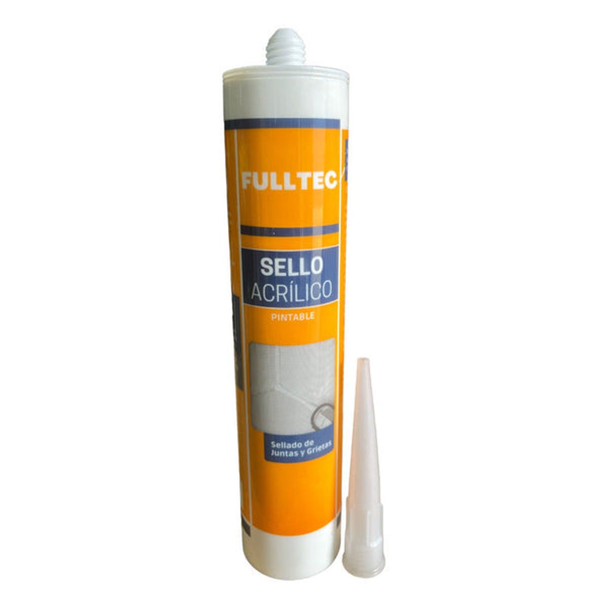 FULLSELLO - Pack x12 Silicona Pintable Acrilica Blanca Fullsello Fulltec 300ml
