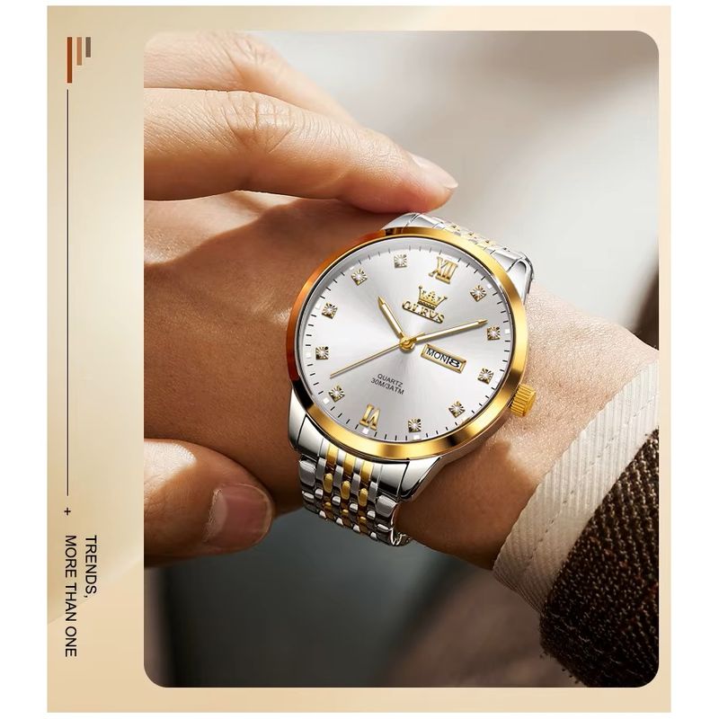 GENERICO - Reloj de Hombre Elegante Movimiento Cuarzo Aleación Metálica