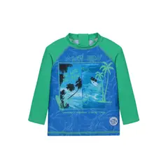 H2O WEAR - Traje de Baño Bebe Niño Polera UV50 MLarga Verde - Verde