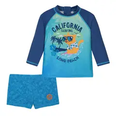 H2O WEAR - Traje de Baño Bebe Niño Set UV50 MLarga Hot Pants