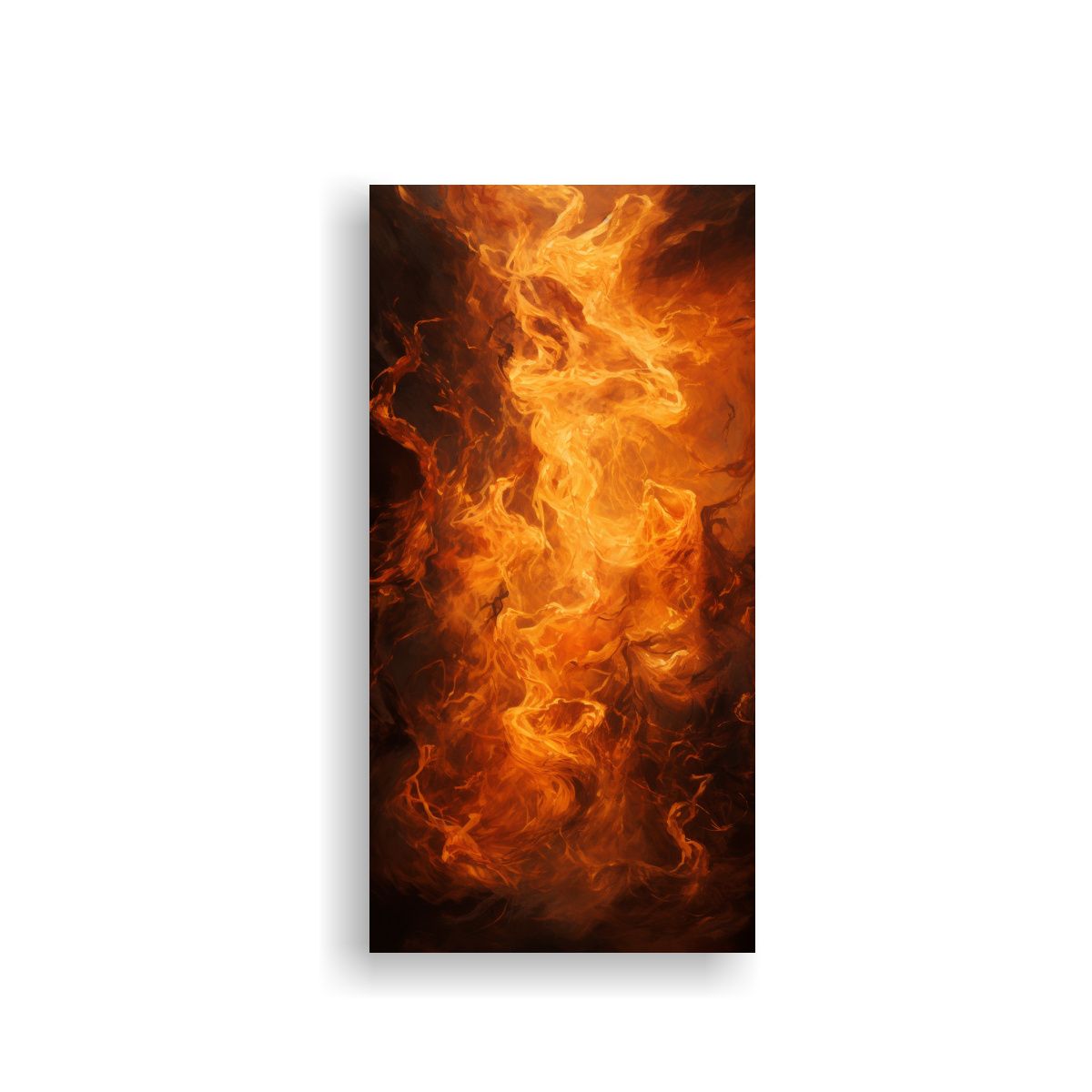 GENERICO - Pintura Decorativa Danza Abstracta De Llamas En 30x60 Cm