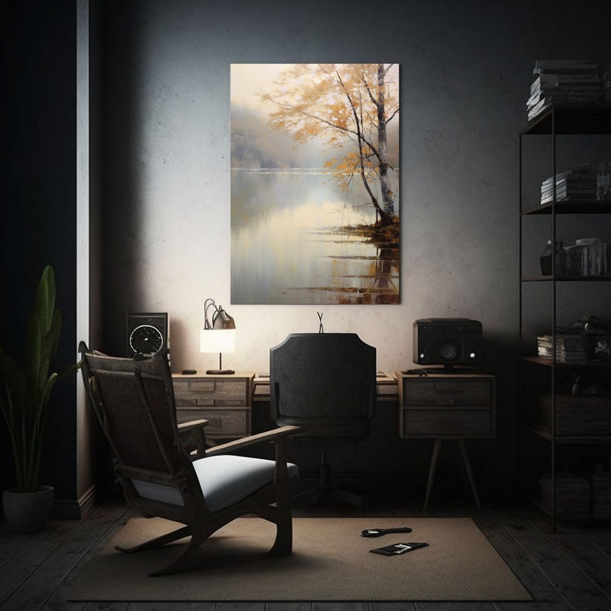 GENERICO - Cuadro Paisajístico De óleo Refinado En El 80x120 Cm