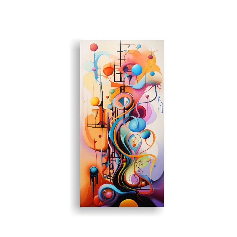 GENERICO - Cuadro Abstracto Majestuoso Vibrante Sueño 30x60 Cm